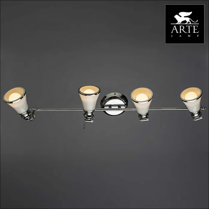 Спот Arte Lamp Vento A9231PL-4CC Цвет арматуры хром Цвет плафонов белый от ImperiumLoft