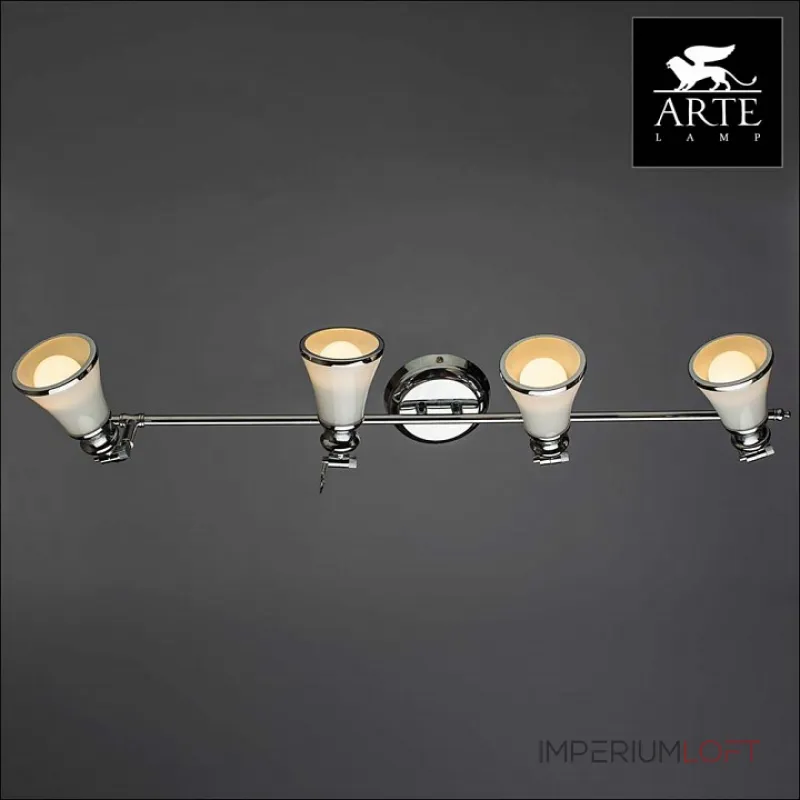 Спот Arte Lamp Vento A9231PL-4CC Цвет арматуры хром Цвет плафонов белый