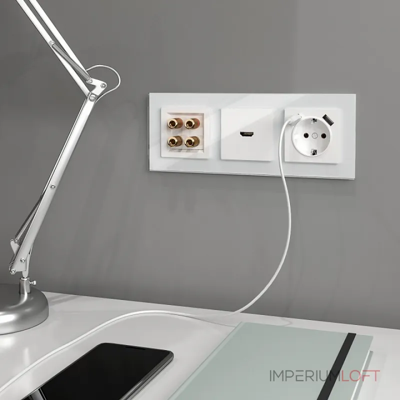 Розетка акустическая без рамки Werkel белый W1185001 от ImperiumLoft Розетка акустическая без рамки Werkel белый W1185001 от ImperiumLoft