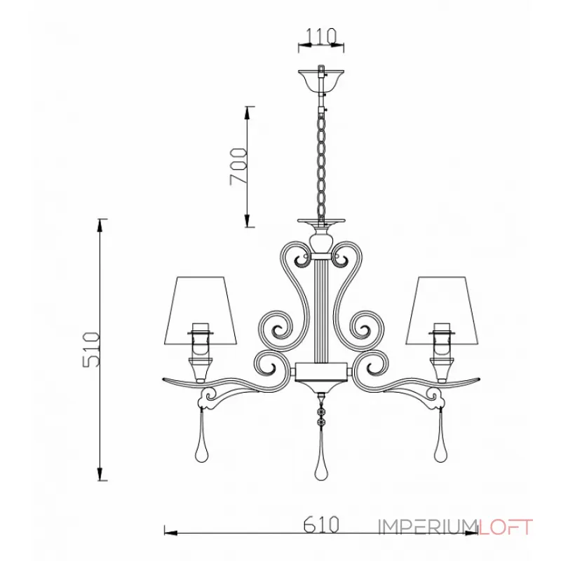 Подвесная люстра Rivoli Barbara P5 WT Б0038142 Подвесная люстра Rivoli Barbara P5 WT Б0038142