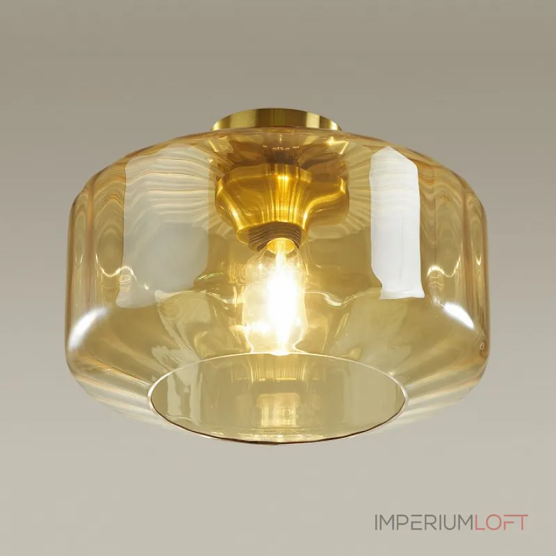 Накладной светильник Odeon Light Binga 4747/1C Цвет арматуры бронза Цвет плафонов янтарный Накладной светильник Odeon Light Binga 4747/1C Цвет арматуры бронза Цвет плафонов янтарный