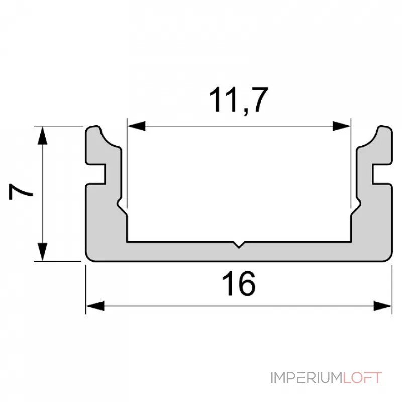 Профиль накладной  Deko-Light AU-01-10 970020 Цвет арматуры серебро
