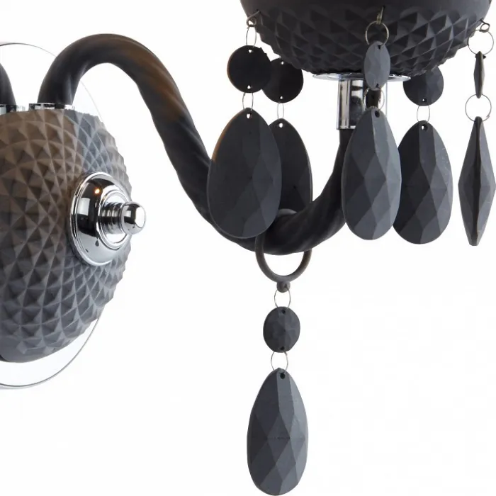 Бра Arte Lamp Morris A8888AP-1GY Цвет арматуры хром Цвет плафонов черный от ImperiumLoft