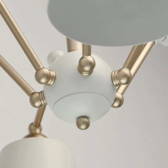Люстра на штанге MW-Light Таун 691011906 Цвет арматуры золото Цвет плафонов белый от ImperiumLoft