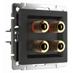 Розетка акустическая без рамки Werkel Черный матовый W1185008 от ImperiumLoft