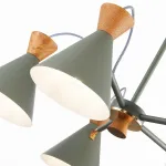 Люстра на штанге EVOLUCE Modica SLE125112-05 Цвет арматуры Желтый Цвет плафонов Серый от ImperiumLoft