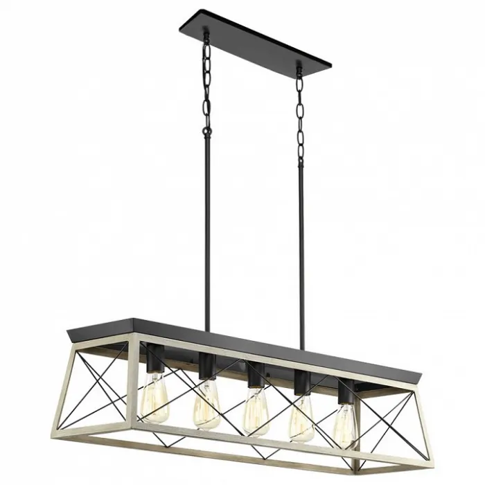 Подвесной светильник TopLight Karolyn TL1180H-05BK Цвет арматуры черный Цвет плафонов коричневый от ImperiumLoft