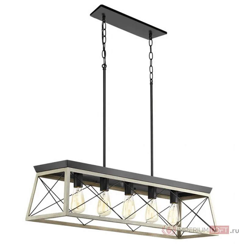 Подвесной светильник TopLight Karolyn TL1180H-05BK Цвет арматуры черный Цвет плафонов коричневый от ImperiumLoft