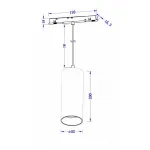 Подвесной светильник Maytoni Focus LED TR041-4-12W3K-M-DS-B