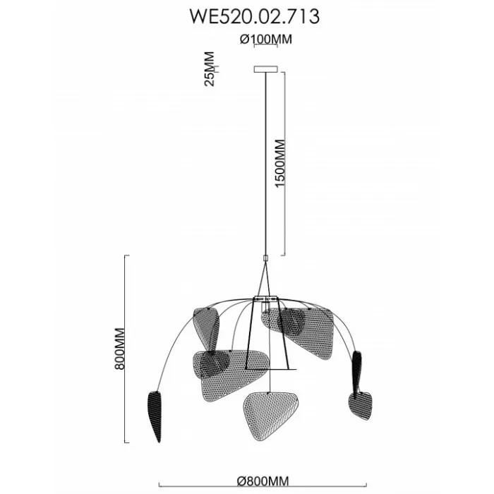 Подвесной светильник Wertmark Palma WE520.02.713 от ImperiumLoft