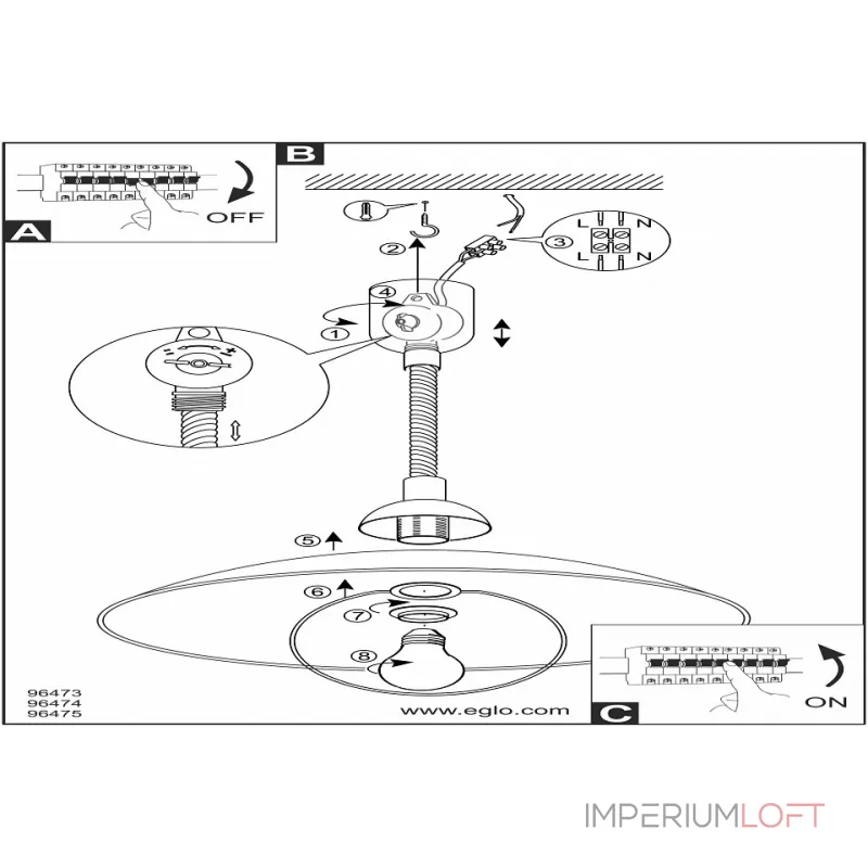Подвесной светильник Eglo Alvez 96474  Подвесной светильник Eglo Alvez 96474