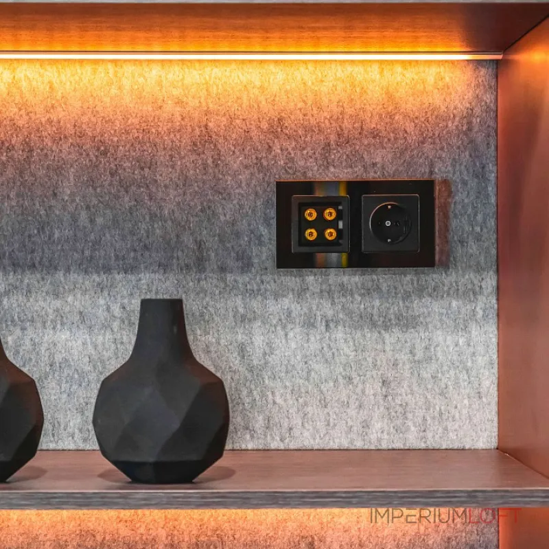 Розетка акустическая без рамки Werkel Черный матовый W1185008 от ImperiumLoft Розетка акустическая без рамки Werkel Черный матовый W1185008 от ImperiumLoft