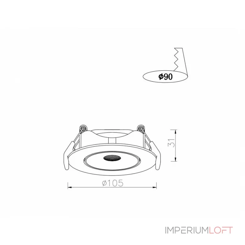 Встраиваемый светильник Arte Lamp Kaus A4762PL-1WH Цвет арматуры белый