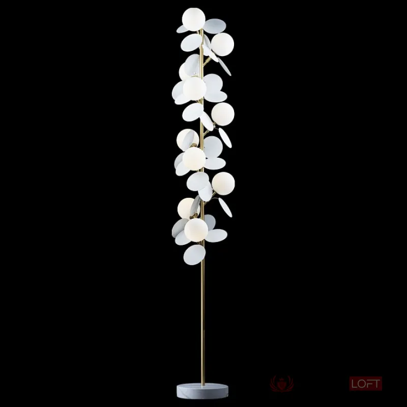 Торшер Loft it Matisse 10008F white Цвет арматуры золото Цвет плафонов белый от ImperiumLoft