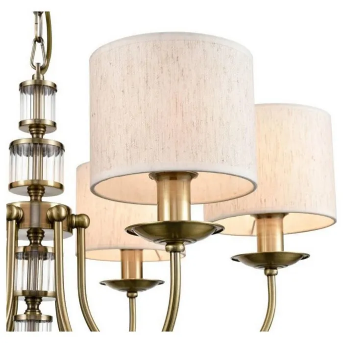 Подвесная люстра Vele Luce Soprano VL4194P06 Цвет арматуры бронза Цвет плафонов кремовый от ImperiumLoft