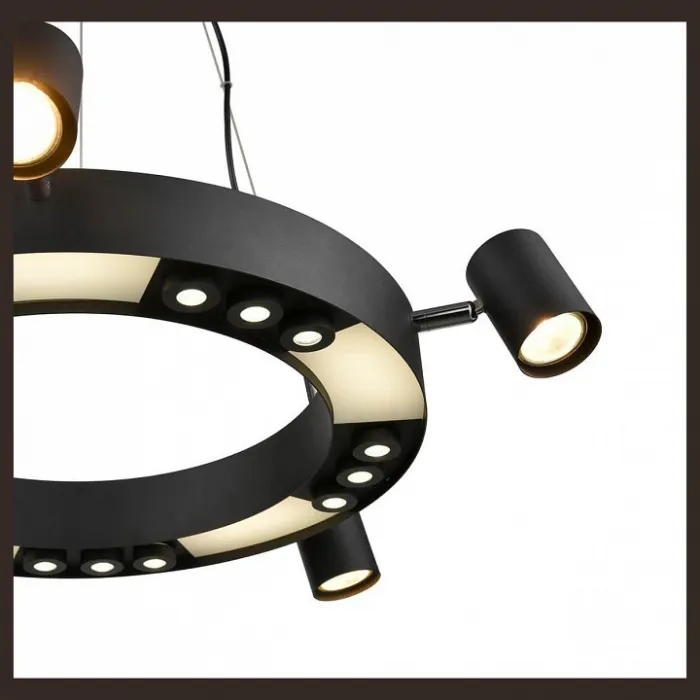 Подвесной светильник Vele Luce Octopus 654 VL10152P05 Цвет арматуры черный Цвет плафонов черный от ImperiumLoft