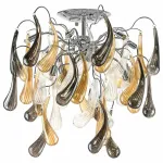 Люстра на штанге Lightstar Manica 794094 Цвет арматуры хром Цвет плафонов янтарный от ImperiumLoft