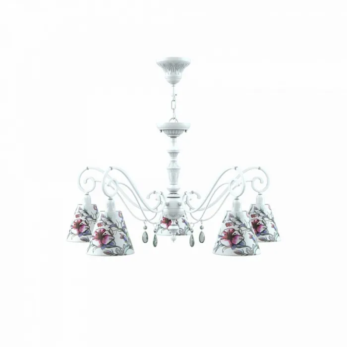Подвесная люстра Lamp4You Classic 19 E3-05-WM-LMP-O-13-CRL-E3-05-GR-DN Цвет арматуры белый Цвет плафонов белый от ImperiumLoft