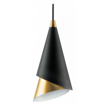 Подвесной светильник Lightstar Cone 757010 Цвет арматуры черный Цвет плафонов золото