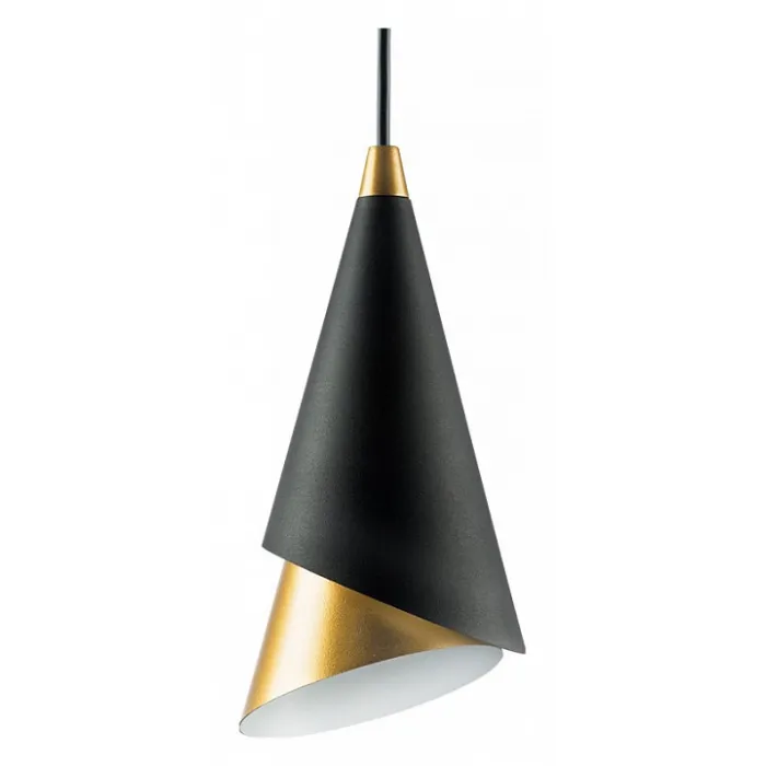 Подвесной светильник Lightstar Cone 757010 Цвет арматуры черный Цвет плафонов золото от ImperiumLoft