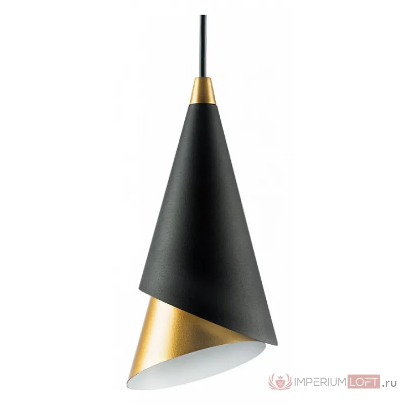 Подвесной светильник Lightstar Cone 757010 Цвет арматуры черный Цвет плафонов золото от ImperiumLoft