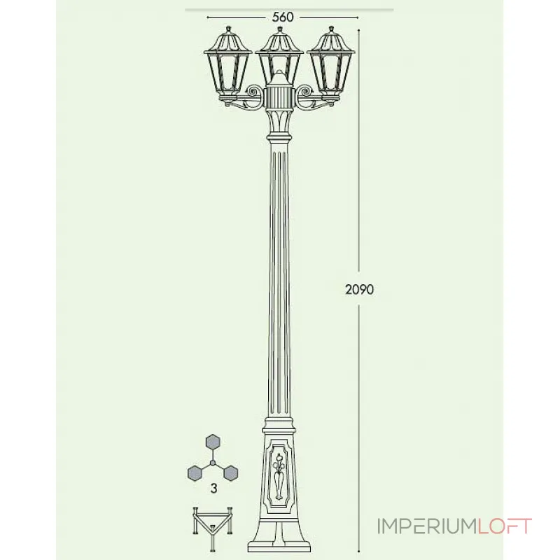 Фонарный столб Fumagalli Anna E22.156.S30.AXE27 от ImperiumLoft Фонарный столб Fumagalli Anna E22.156.S30.AXE27 от ImperiumLoft
