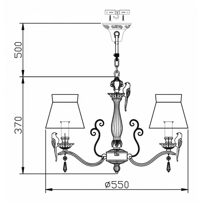 Подвесная люстра Maytoni Bird ARM013-03-W Цвет арматуры белый Цвет плафонов белый от ImperiumLoft
