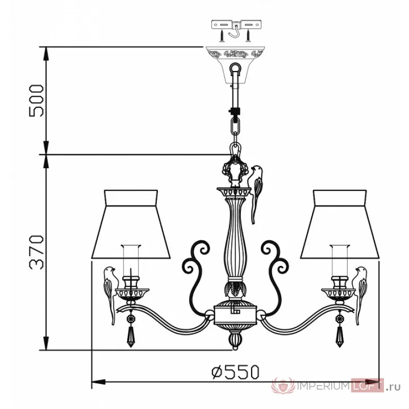 Подвесная люстра Maytoni Bird ARM013-03-W Цвет арматуры белый Цвет плафонов белый от ImperiumLoft