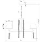 Подвесная люстра Eurosvet Charuel 60148/5 матовое золото от ImperiumLoft