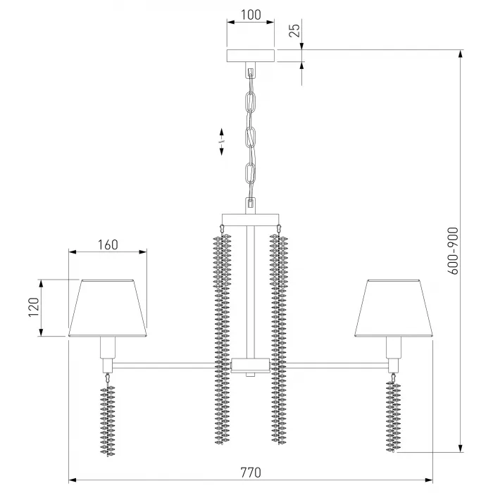 Подвесная люстра Eurosvet Charuel 60148/5 матовое золото от ImperiumLoft