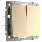 Выключатель двухклавишный без рамки Werkel W112 6 W1120011 от ImperiumLoft