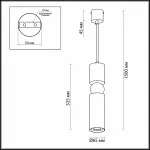 Подвесной светильник Odeon Light Sakra 4075/5L Цвет арматуры черный Цвет плафонов золото от ImperiumLoft