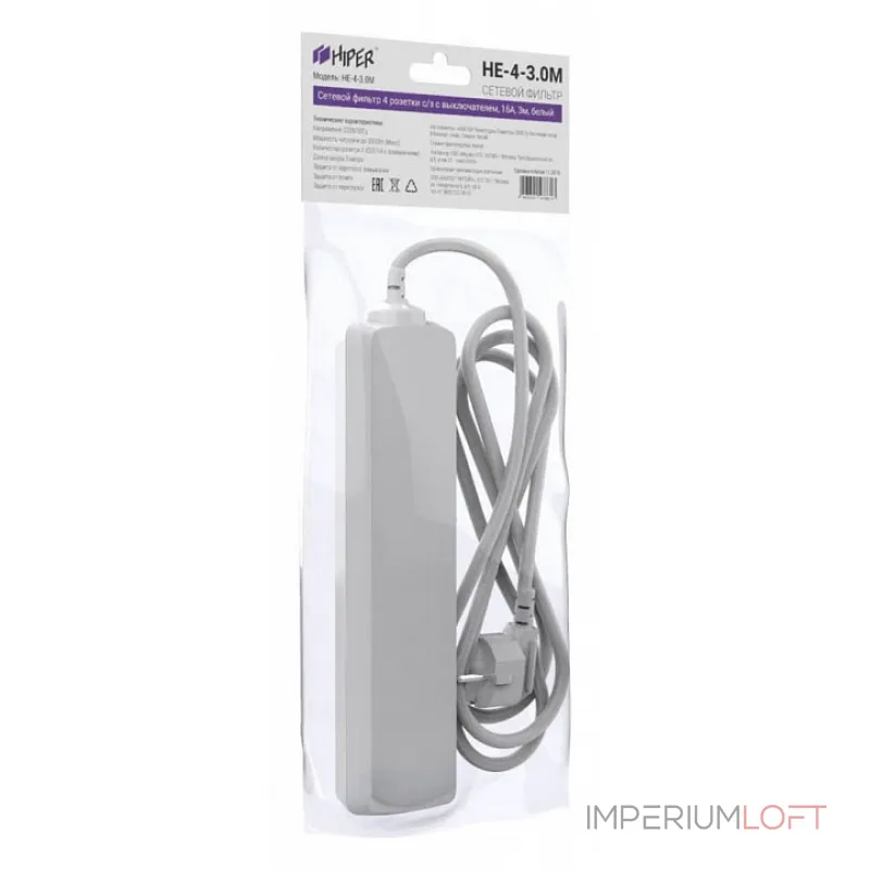 Сетевой фильтр Hiper Optimal HE-4-3M Сетевой фильтр Hiper Optimal HE-4-3M