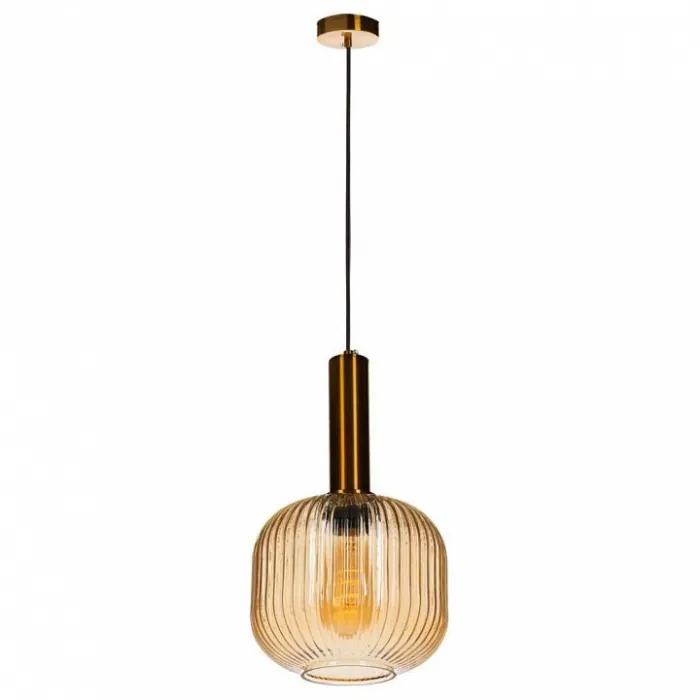Подвесной светильник Loft it Iris 1 2071-B+BR Цвет арматуры медь Цвет плафонов янтарный от ImperiumLoft