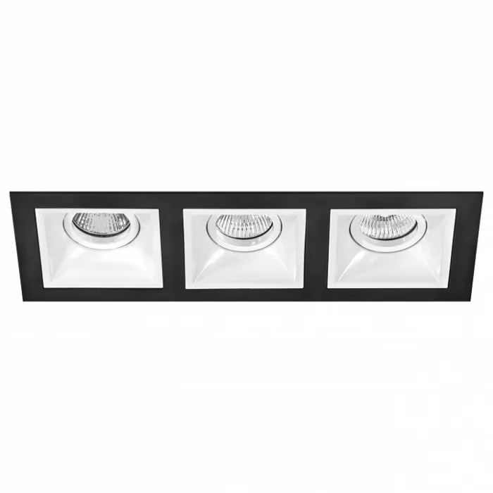 Встраиваемый светильник Lightstar Domino D537060606 цвет арматуры черно-белый от ImperiumLoft