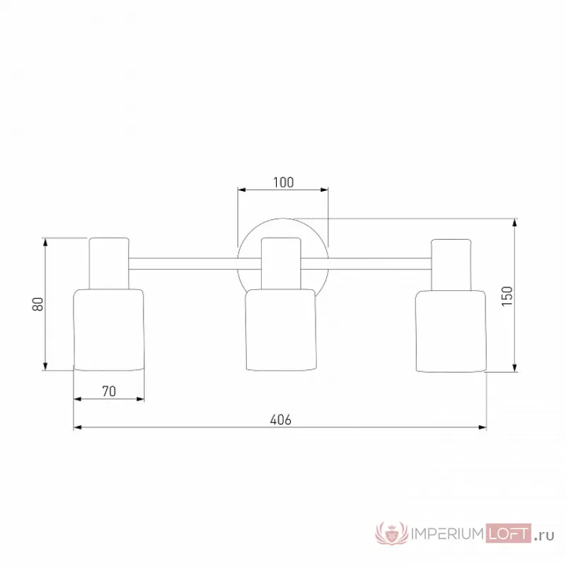 Бра Eurosvet Corso 20089/3 хром Цвет арматуры хром Цвет плафонов белый от ImperiumLoft