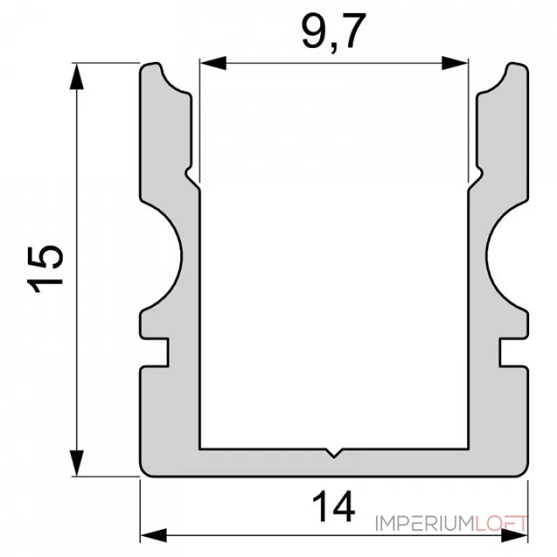 Профиль накладной  Deko-Light AU-02-08 970105 Цвет арматуры белый
