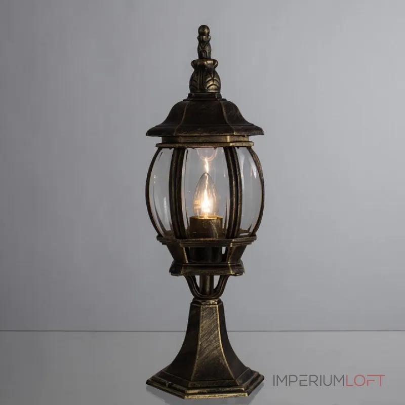 Наземный низкий светильник Arte Lamp Atlanta A1044FN-1BN Цвет арматуры бронза Цвет плафонов прозрачный