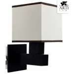 Бра Arte Lamp Quadro A4402AP-1BK Цвет арматуры хром Цвет плафонов белый