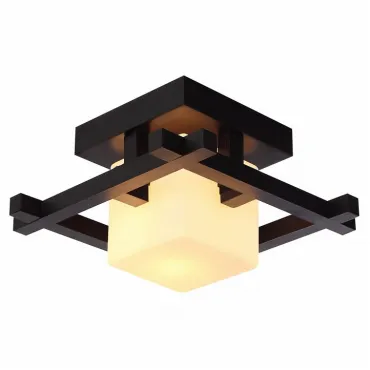 Накладной светильник Arte Lamp Woods A8252PL-1CK Цвет арматуры коричневый Цвет плафонов белый