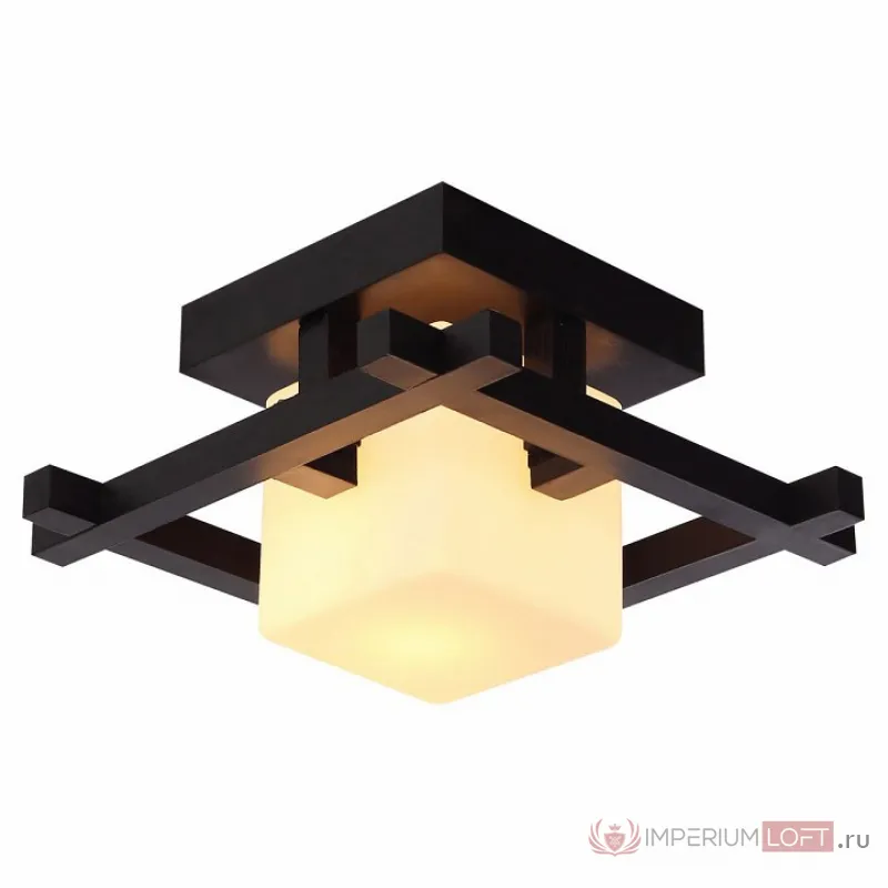 Накладной светильник Arte Lamp Woods A8252PL-1CK Цвет арматуры коричневый Цвет плафонов белый от ImperiumLoft