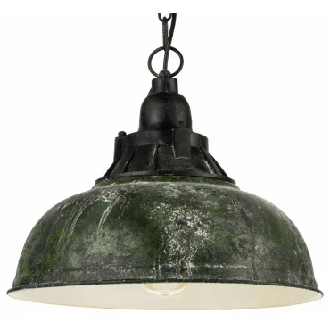 Подвесной светильник Eglo ПРОМО Grantham 1 49735 Цвет плафонов зеленый Цвет арматуры черный