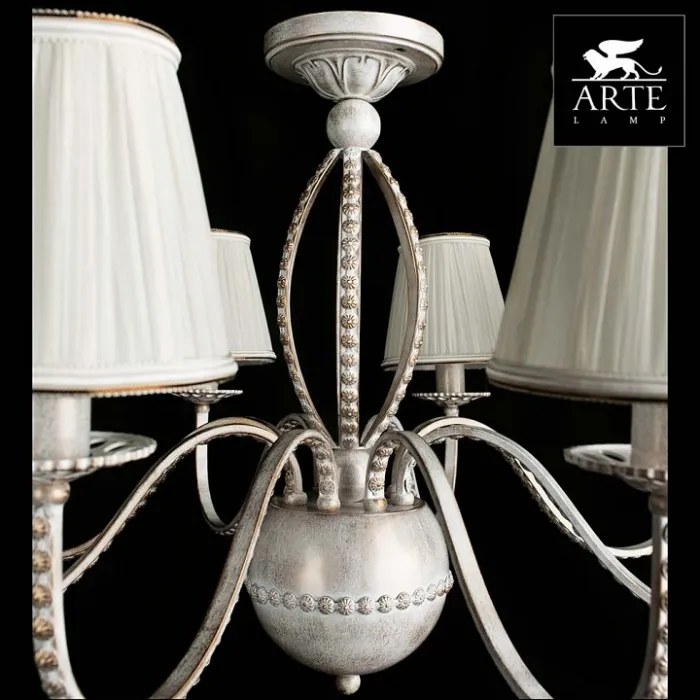 Подвесная люстра Arte Lamp Calamaro A2046LM-8WG Цвет арматуры золото Цвет плафонов белый от ImperiumLoft