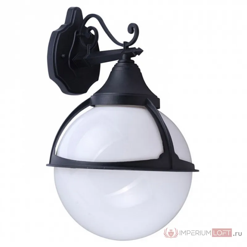 Светильник на штанге Arte Lamp Monaco A1492AL-1BK Цвет арматуры черный Цвет плафонов белый от ImperiumLoft