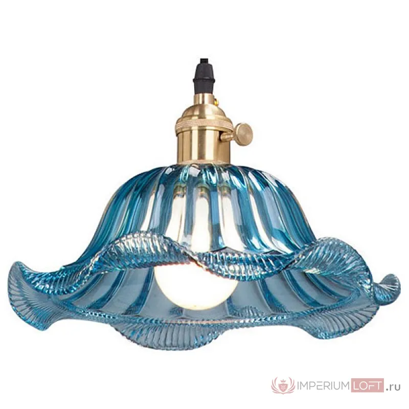 Подвесной светильник Vitaluce V40 V4039/1S Цвет плафонов голубой Цвет арматуры золото от ImperiumLoft