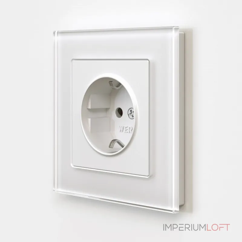 Розетка с заземлением без рамки Werkel Белые матовые W1171061 Розетка с заземлением без рамки Werkel Белые матовые W1171061