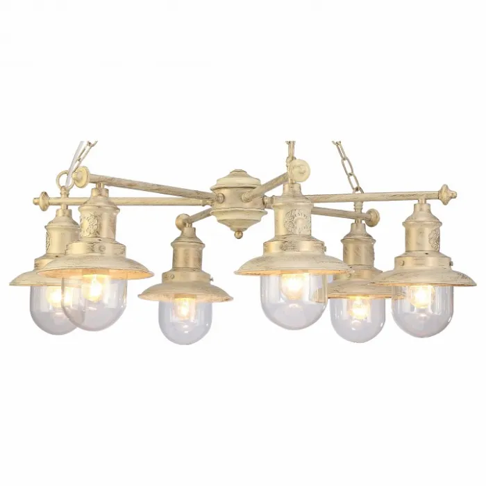 Подвесная люстра Arte Lamp Sailor A4524LM-6WG Цвет арматуры золото Цвет плафонов прозрачный от ImperiumLoft