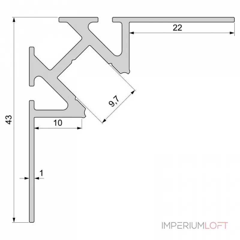 Профиль накладной Deko-Light 975341 Профиль накладной Deko-Light 975341