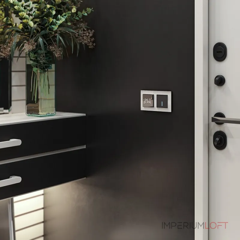 Терморегулятор электромеханический для теплого пола Werkel черные W1151208 от ImperiumLoft