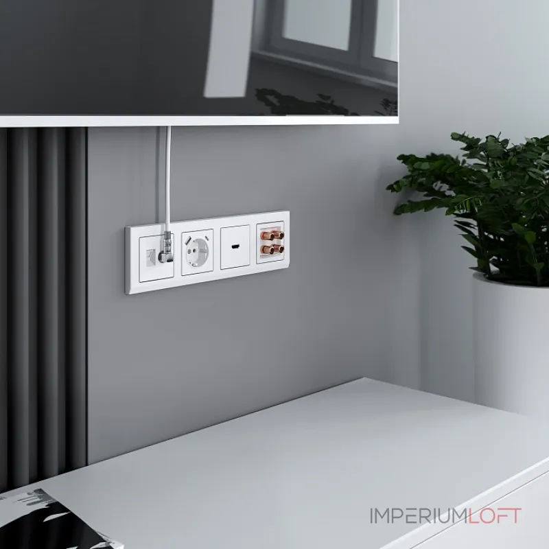 Розетка акустическая без рамки Werkel белый W1185001 от ImperiumLoft Розетка акустическая без рамки Werkel белый W1185001 от ImperiumLoft